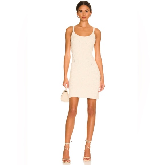 NWT Rag & Bone Women's Lena Knit Mini Dress in Cream SzXL - Picture 1 of 8
